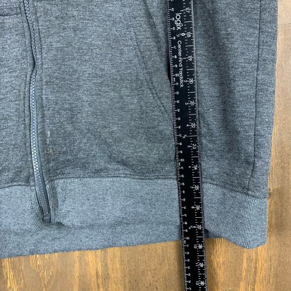 Access Womens Sweater Gray Hoodie Full Zip Body Warmer Comfort Large - Picture 9 of 12